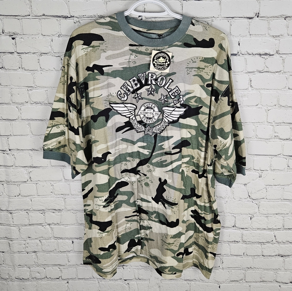 CHOKO MOTORSPORTS | Chevrolet camo crewneck ringer tee t-shirt